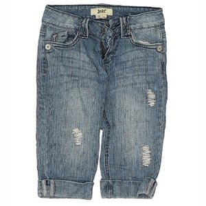 Jolt Boho Bermuda style Jean shorts distressed Size 10 EUC